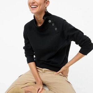 J. Crew Factory Wide Button-Collar Pullover Sweatshirt